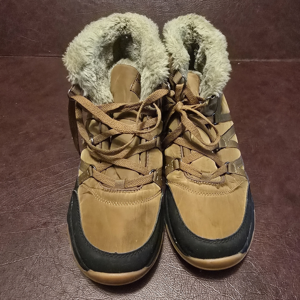 TSIODFO Women's Insulated Winter Boots Brown, Size EU 42 Outdoor Hiking